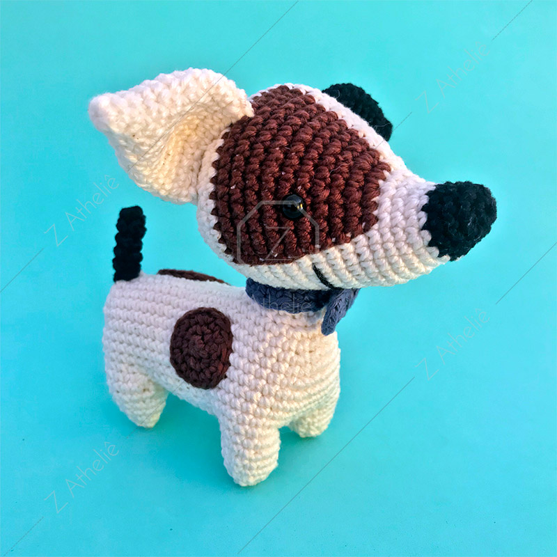 Modèle au crochet Jack Russell - Chiot Amigurumi - France
