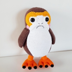 Porg Christmas tree topper amigurumi pattern by unknown