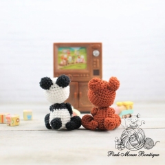 Baby Bear and Baby Panda amigurumi pattern by unknown