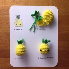 Tiny Pineapple amigurumi pattern by 