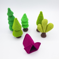 Tent and Trees amigurumi pattern by 