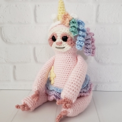 Sasha the Slothicorn amigurumi pattern by unknown