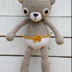 Doris the old-fashioned teddy bear amigurumi by lilleliis
