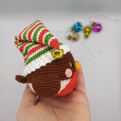 Alfie the Christmas robin amigurumi pattern by The blue bobbin