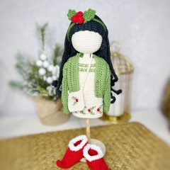 Christmas girl amigurumi by Fluffy Tummy