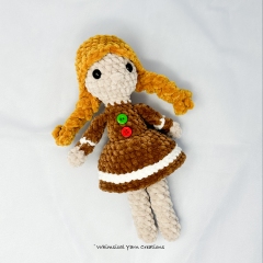 Gingerbread Delia  amigurumi pattern by Whimsical Yarn Creations