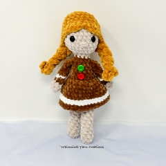 Gingerbread Delia  amigurumi by Whimsical Yarn Creations