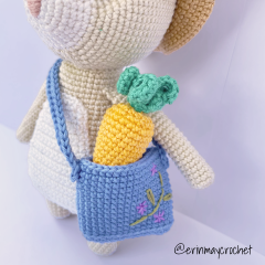 Hazel the Bunny amigurumi by erinmaycrochet