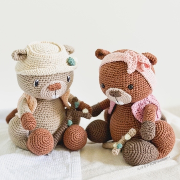 Hazel & Chester - The Beavers amigurumi pattern by Bluesparrow Handmade