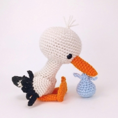 Solly the Stork amigurumi pattern by Theresas Crochet Shop