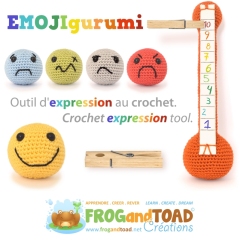 Emoji Gurumi Emoticon Emotion Tool amigurumi pattern by FROGandTOAD Creations