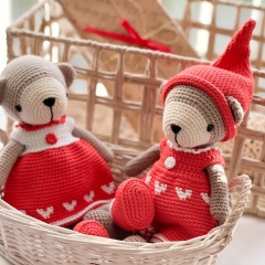 Crochet Bear Bo and Beth amigurumi by RNata