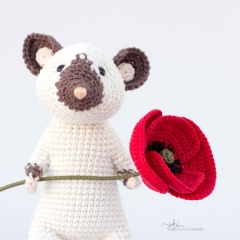 Kiwi the mouse and the Poppy  amigurumi by Jo handmade design