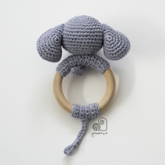 Joe the Elephant rattle amigurumi pattern by YarnWave