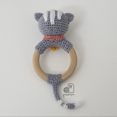 Kathy the Cat rattle amigurumi pattern by YarnWave