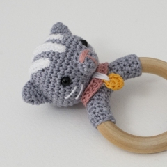 Kathy the Cat rattle amigurumi by YarnWave