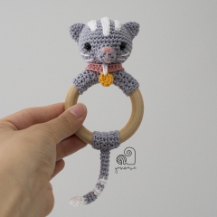 Kathy the Cat rattle amigurumi pattern by YarnWave