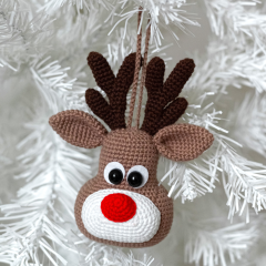 Rudolf Christmas tree toy amigurumi pattern by Mommy Patterns