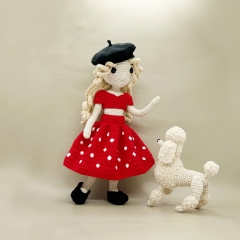 Valentina and the Poodle amigurumi by Fluffy Tummy