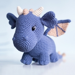 Aiden the dragon amigurumi pattern by Handmade by Halime