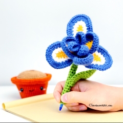 12 Flower Pens Bundle amigurumi by Knotmonster