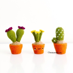 12 Mini Cactus Garden Bundle amigurumi pattern by Knotmonster