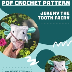 Jeremy the tooth fairy amigurumi pattern by Cosmos.crochet.qc