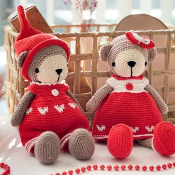 Crochet Bear Bo and Beth amigurumi pattern by RNata