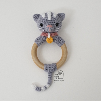 Kathy the Cat rattle amigurumi pattern by YarnWave