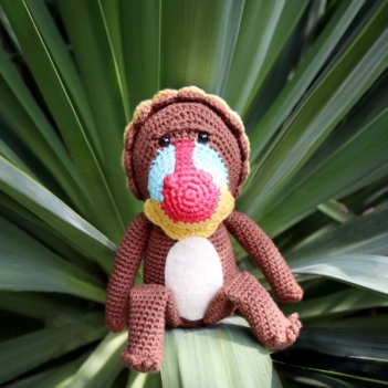 Mongo the Mandrill amigurumi pattern by Smiley Crochet Things