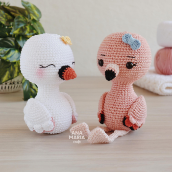 Lilly Flamingo and Swan amigurumi pattern by Ana Maria Craft