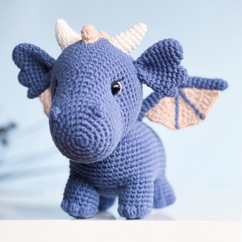 Aiden the dragon amigurumi pattern by Handmade by Halime
