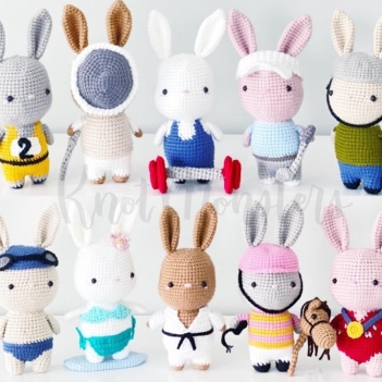 10 Bunny Olympics Bundle amigurumi pattern by Knotmonster