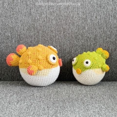 Fluffy the puffer fish amigurumi pattern by Khuc Cay