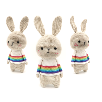Rainbow Bunny amigurumi pattern by RoKiKi