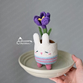 Bunny/Croccus Planter  amigurumi pattern by CraftyGibbon