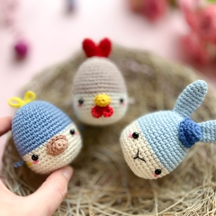 Crochet Easter cozy eggs amigurumi pattern by RNata