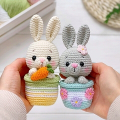 Easter friends: bunny, sheep, chick amigurumi pattern by Knit.friends