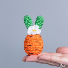 Carrot Eggs bunnies amigurumi pattern by Mufficorn
