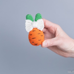 Carrot Eggs bunnies amigurumi pattern by Mufficorn