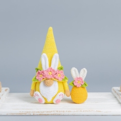 Yellow Bunny Gnome amigurumi by Mufficorn