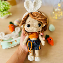 Astrid the bunny girl amigurumi pattern by Crocheniacs