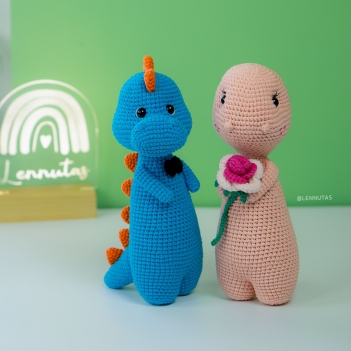 Dinosaur Couple: Jasper n Ruby amigurumi pattern by Lennutas