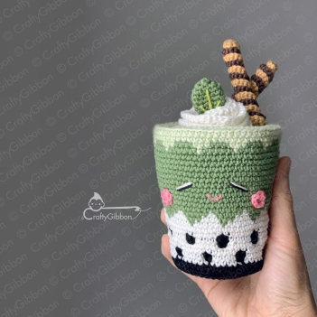 Green Tea Matcha Latte  amigurumi pattern by CraftyGibbon