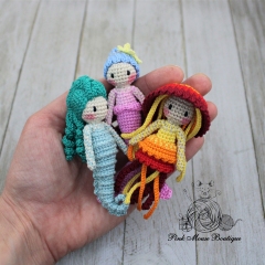 Mermaids - Marina, Sirena, Medusa amigurumi pattern by Pink Mouse Boutique