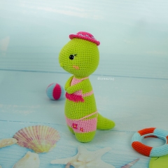 Dinosaur Couple Summer Bundle amigurumi by Lennutas