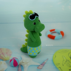 Jasper the Dinosaur - Summer Style amigurumi by Lennutas