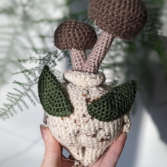 Bloom the fairy ring mushroom amigurumi by Cosmos.crochet.qc