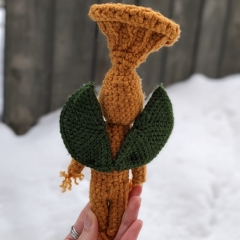 Ezequiel the Chanterelle mushroom  amigurumi by Cosmos.crochet.qc