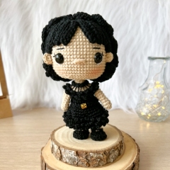 Wednesday Addams Dancing outfit amigurumi pattern by Crocheniacs